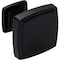 Jeffrey Alexander 1-1/4" Overall Length Matte Black Square Renzo Cabinet Knob 141MB - alternate 2